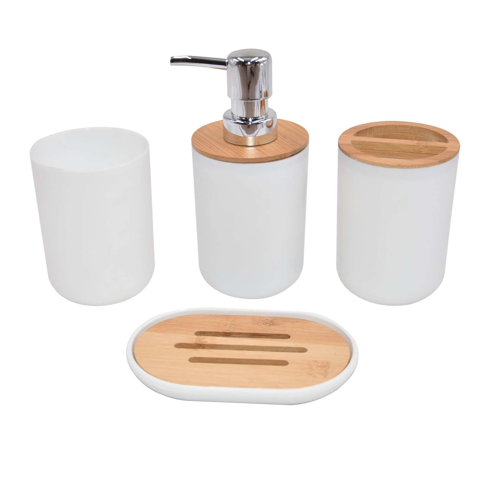 Bamboo Toothbrush Set - Juego de accesorios de baño modernos