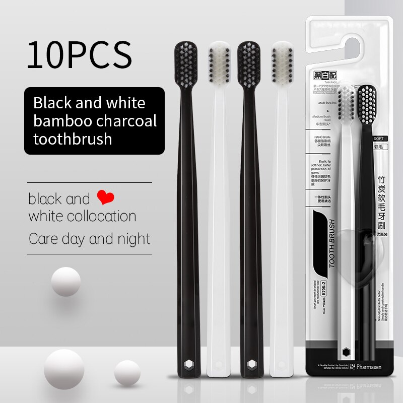 10 cepillos de dientes de cerd - Bamboo Toothbrush Set reseña y precio