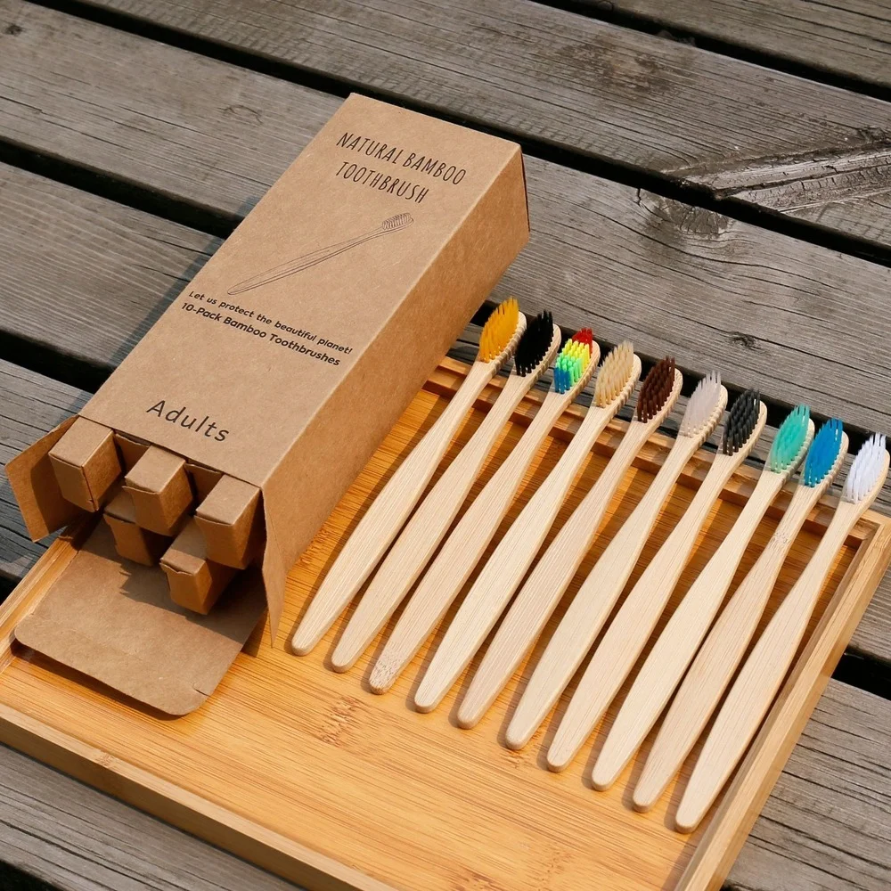 10 Uds cepillo de dientes colo - Bamboo Toothbrush Set reseña y precio