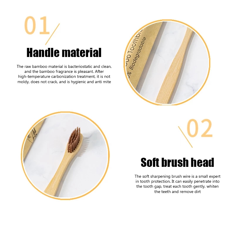 Cepillos de dientes de bambú 1 - Bamboo Toothbrush Set reseña y precio